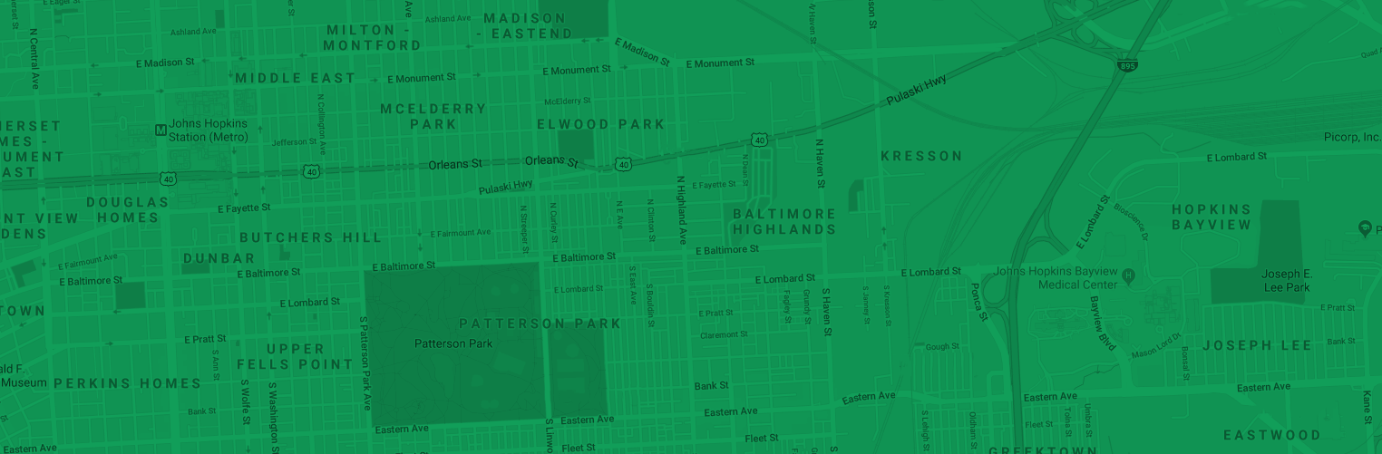 Map of Southeast Baltimore